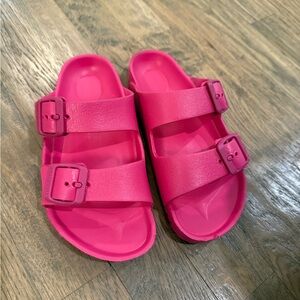 Girls Hot Pink Birkenstock Sandals Size 33 or 2-2.5
